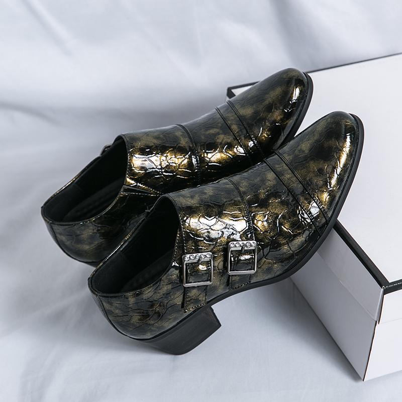 Fashion Men Italy Style High-heeled Fashion Casual Business Formal Leather Shoes Men Pointed Heightening Shoes Senior Casual Party Shoes