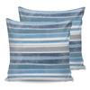 Navy Blue White Stripes Waterproof Pillow Cover Home Office Decoration Pillow Case Chair Sofa Cushion Cover