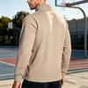 Loose Fit Half Zipper Sweatshirt Men's Autumn Winter American Business Casual Flannel Square Grid Collar Sweater