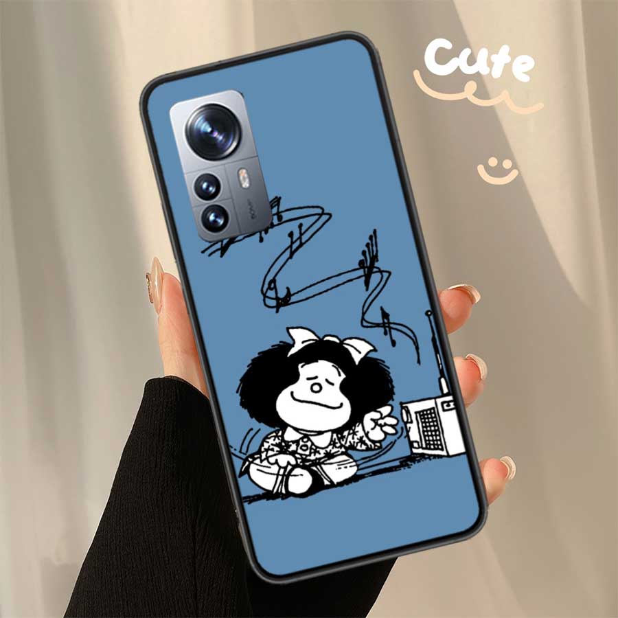 Mafalda Cartoon Phone Case For Xiaomi 14 F7 Ultra Mi 15 Poco M6 M5S F6 F5 F3 X7 X6 X5 X3 11T 10T Pro 11 Lite Cover Coque TPU Sof