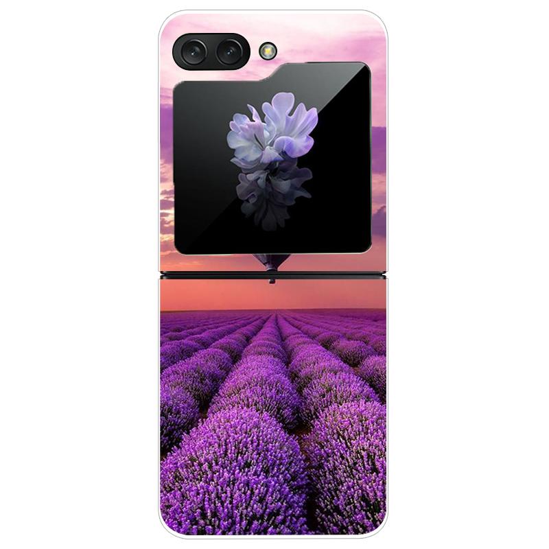 For Samsung Galaxy Z Flip 5 5G Case Cute Transparent PC Hard Case Back Cover For Samsung ZFlip5 Z Flip 5 Phone Coque Flip 5 Capa