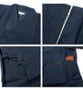 One Colors Shijira Weave Jinbei Japanese Solid Size 3L Men's Set, Pattern, Color, Striped, Black, (4)