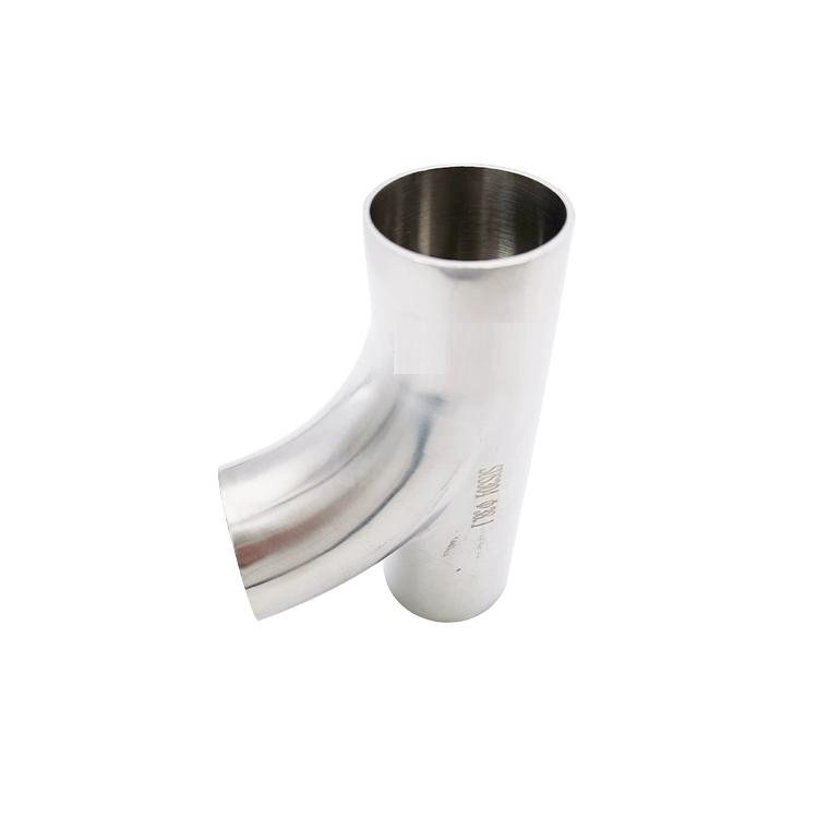 Stainless Steel 304 Sanitary Exhaust Pipe Fittings R Herringbone Welded Tee