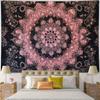 Ins Schwarz-Pinkes Mandala-Wandteppich Ein Dekorativer Wandteppich Mit Einer Weichen Künstlerischen Ausstrahlung Perfekt Für Wohnzimmer Und Schlafzimmer