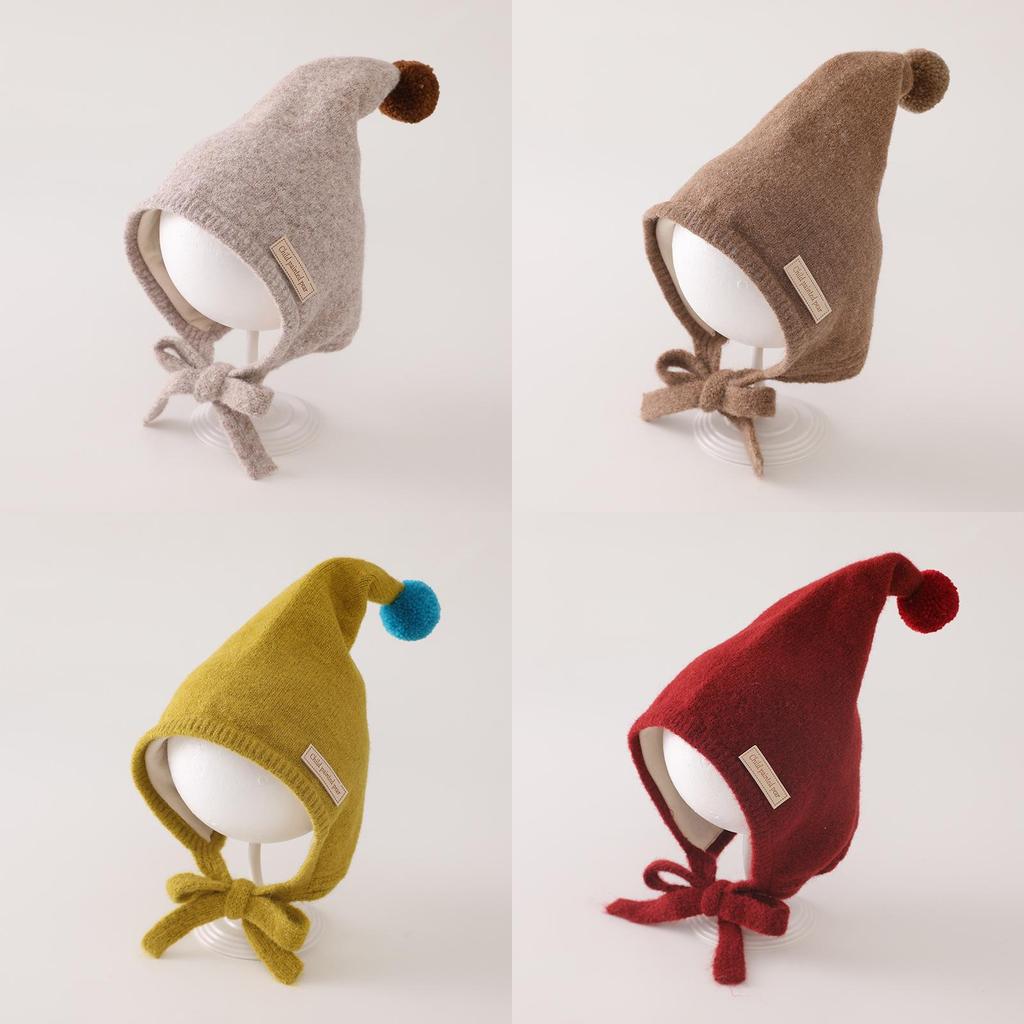 Baby Boys Girls Winter Warm Knitted Cap With Ear Flap For Toddler Kids