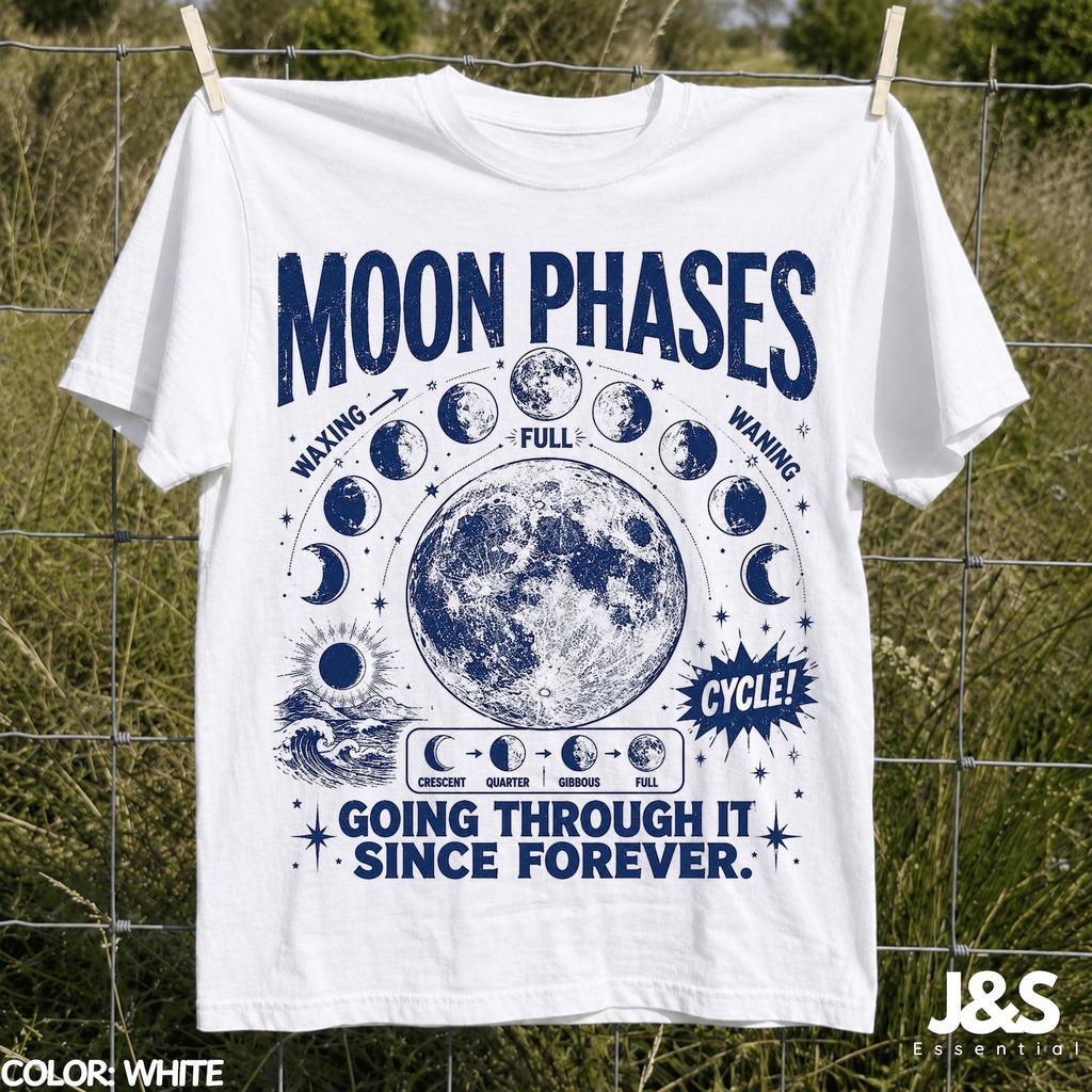 Moon Phases Tshirt, Going Through It Since Forever Celestial Shirt, Vintage Lunar Cycle Graphic Tee, Comfort Colors Astronomy Gift