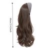 Hair Hoop Half Headband Wig Korean Style Long Wavy Curly  Hair Gray Wide Knit Headband Wig  Party