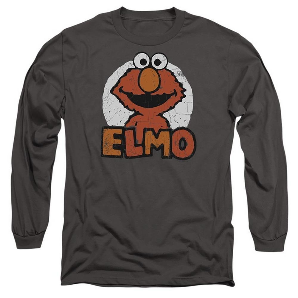 Sesame Street Unisex Adult Elmo Name Long-Sleeved T-Shirt