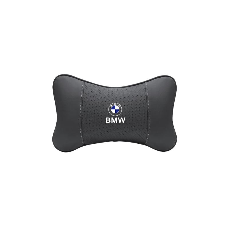 M logo Car Valve Cap Auto Seat Headrest Leather Neck Pillow Head Support For BMW X1 X2 X3 X5 X4 X6 X7 iX3 F20 F10 F07 E70 E46 FY6
