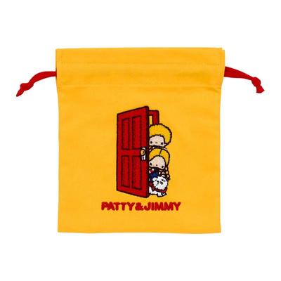 Sanrio PATTY & JIMMY Doubl Sagara Embroidered Drawstring Bag ( Retro ) NEW