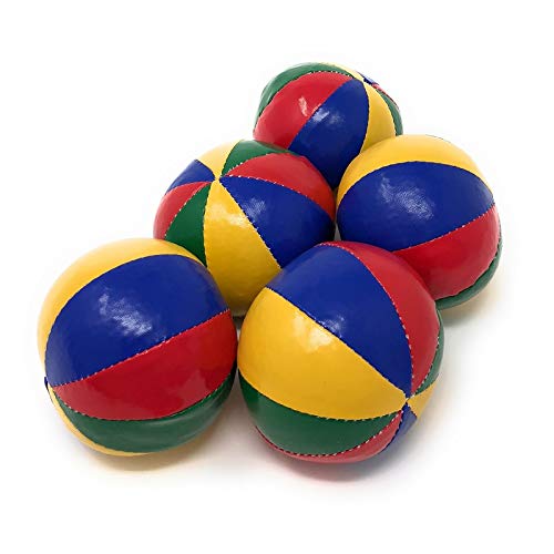 Beanbag Juggling Balls "8 Star" Normal Size JUGGLE 4 FUN (Beach (Blue, Red, Yellow, Green), 5 Pieces)