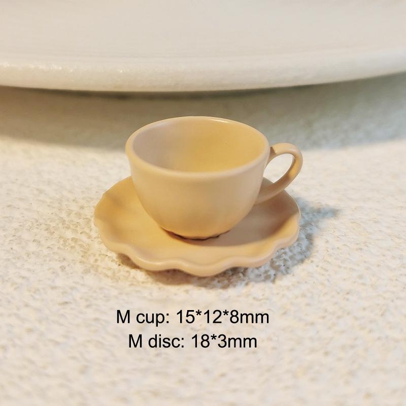 2Pcs Mini Cup Drinks Model Toys Miniature Dollhouse Dessert Latte Coffee Mug Dish Set Doll Accessories Kids Gift