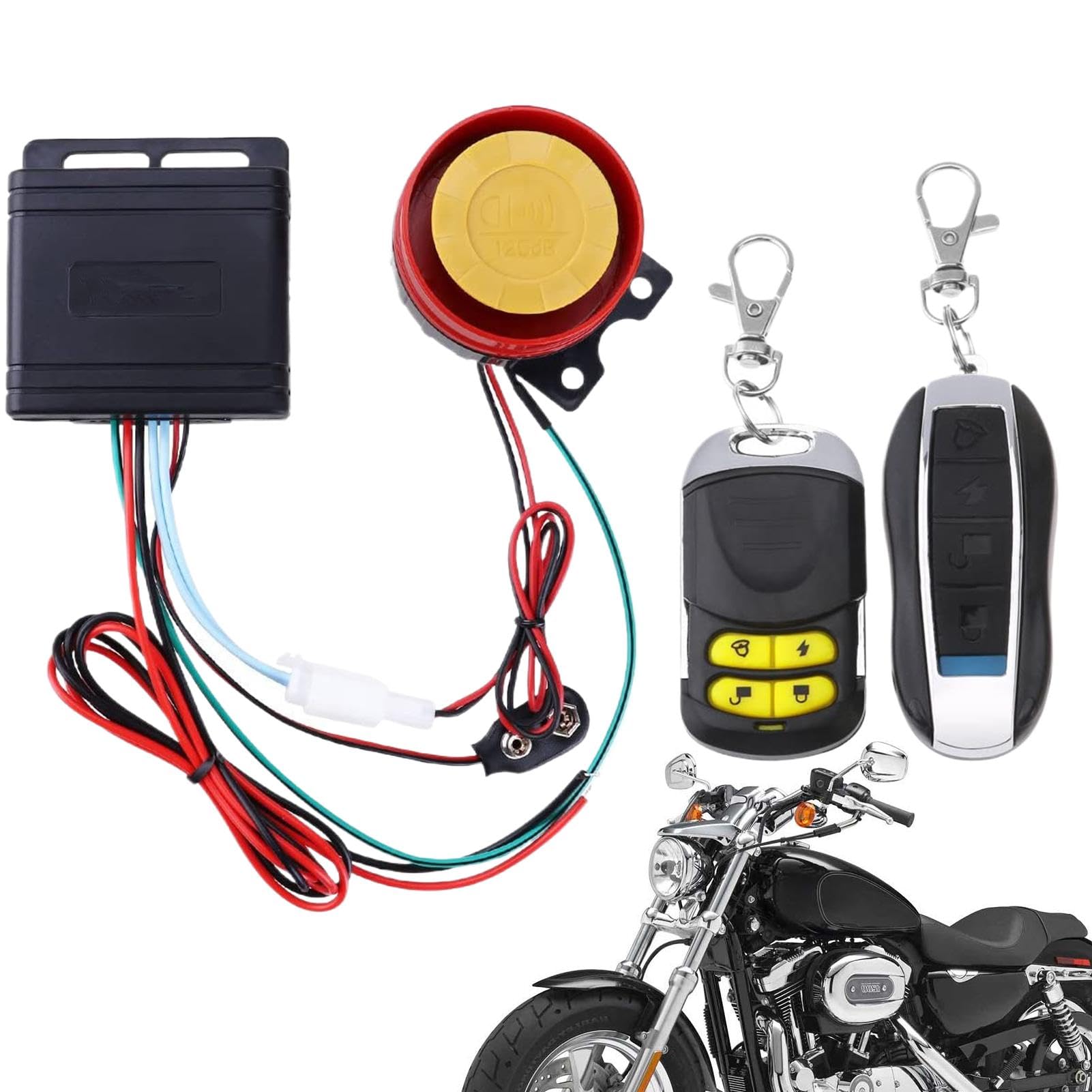 

Quyuee Дистанционный запуск двигателя для мотоцикла, Мотоциклетная противоугонная сигнализация, Велосипедный противоугонный пульт дистанционного управления Please refer to the description