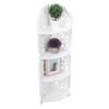 4Tier Wall Mounted Corner Shelf Shelves Display Carved Dampproof Unit Bathroom