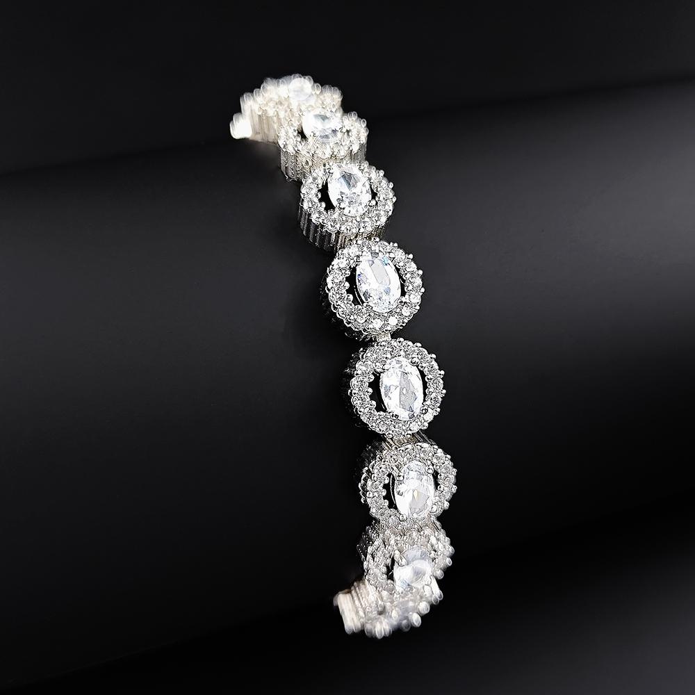 Mode Prinzessin Armreif Armband für Damen Jahrestag Geschenk Schmuck s7190