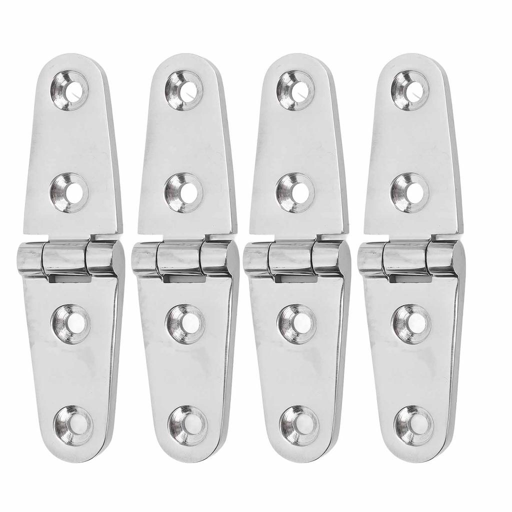 4Pcs Boat Hatch Hinge 316 Stainless Steel Rust Proof Sturdy Marine Hatch Hinge for Yacht 103 X 27mm   4.1 X 1.1in
