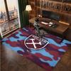 Tappeto in Velluto di Cristallo con Stampa del West Ham United Football, Comodo Assorbente d'Acqua Antiscivolo Tappeto per Pavimenti Interni