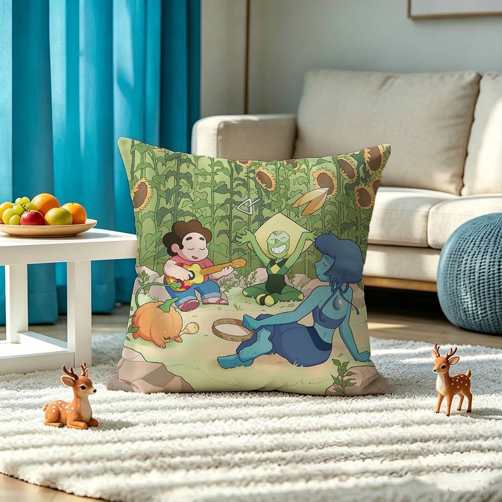 White Diamond Steven Universe Pillow Case Square Double-Sided Sofa Cushion Cover Bedroom Bedside Pillow