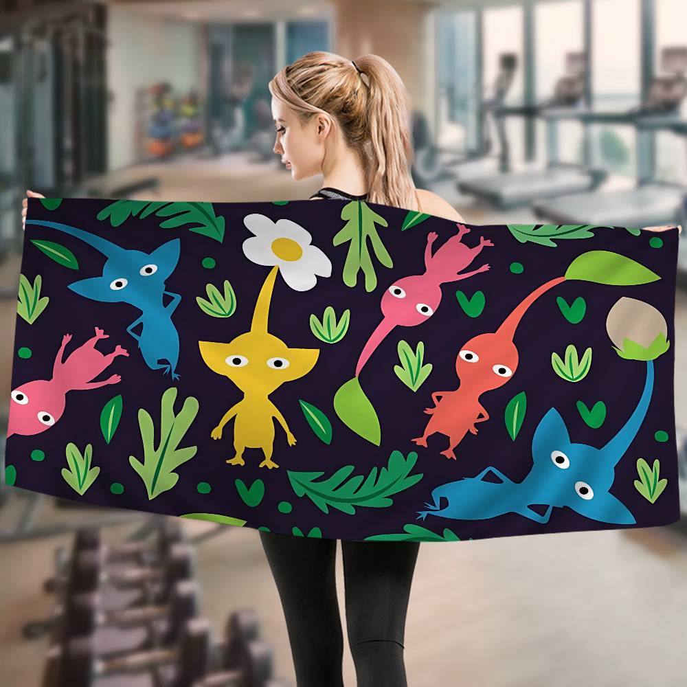 P-Pikmin Game Microfiber Beach Towel Absorbent Quick Dry Soft Yoga Swimming Resort Mountain Climbing Towel