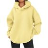 Women's Hoodies & Sweatshirts - Fashionable Women Solid Color Hooded Sweatshirt Long Sleeve Pullover