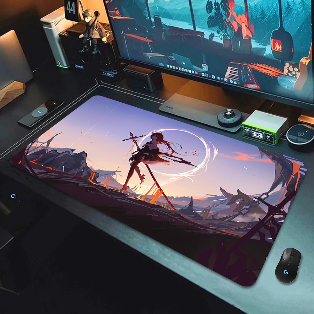Anime Arknights Hot selling Mouse Pad Anime Girl Non-Slip E-Sports Mouse Mat Premium Mousepad Keyboard Mats Many people like it