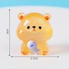 Landscape Creative Micro Cute Glow Dark Eat Fish Bear Animal Doll Accessories
