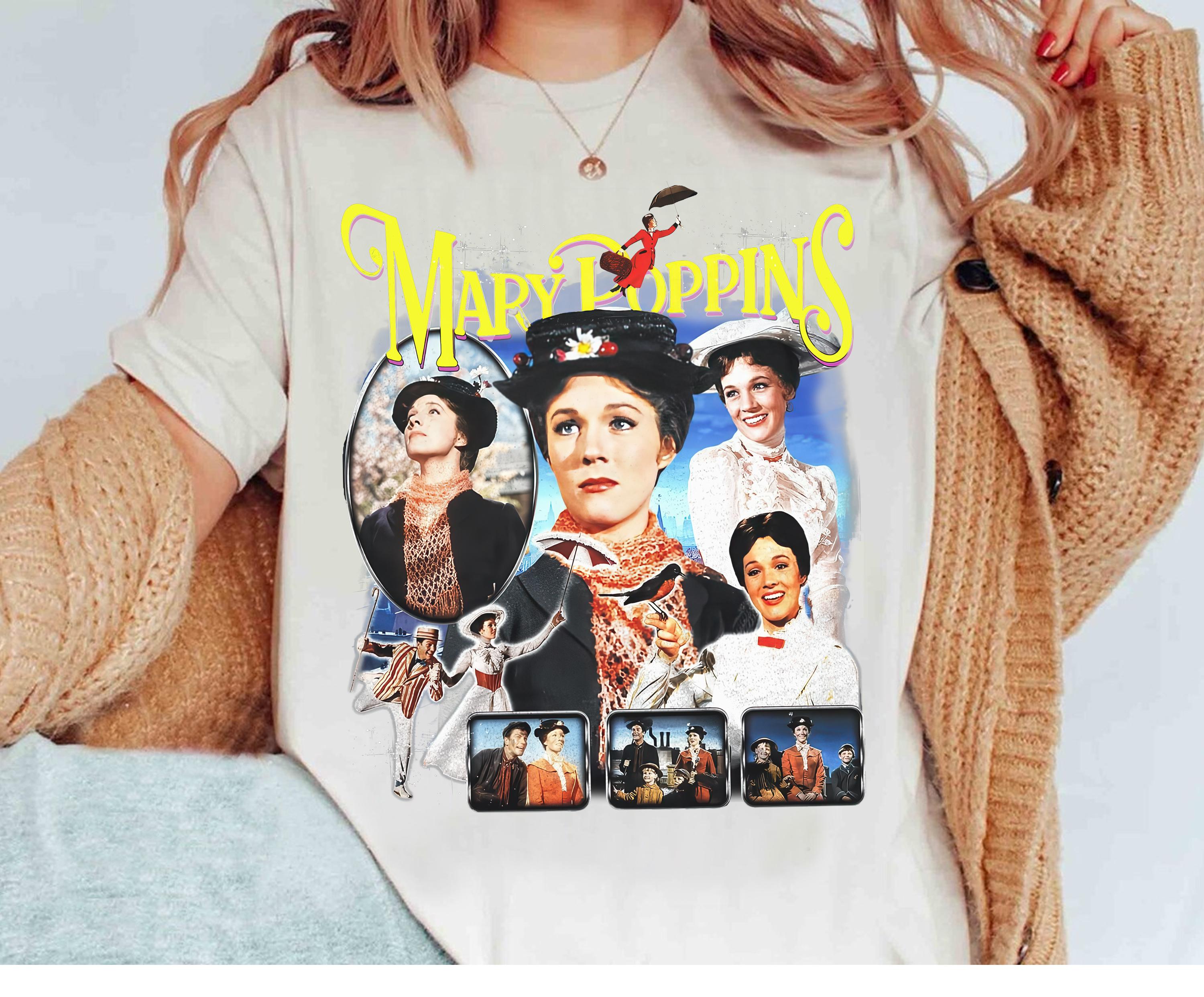Mary Poppins Movie Portrait Bootleg Retro TShirt Perfect in Every Way Matching Family Shirts for A Disneyland Trip S