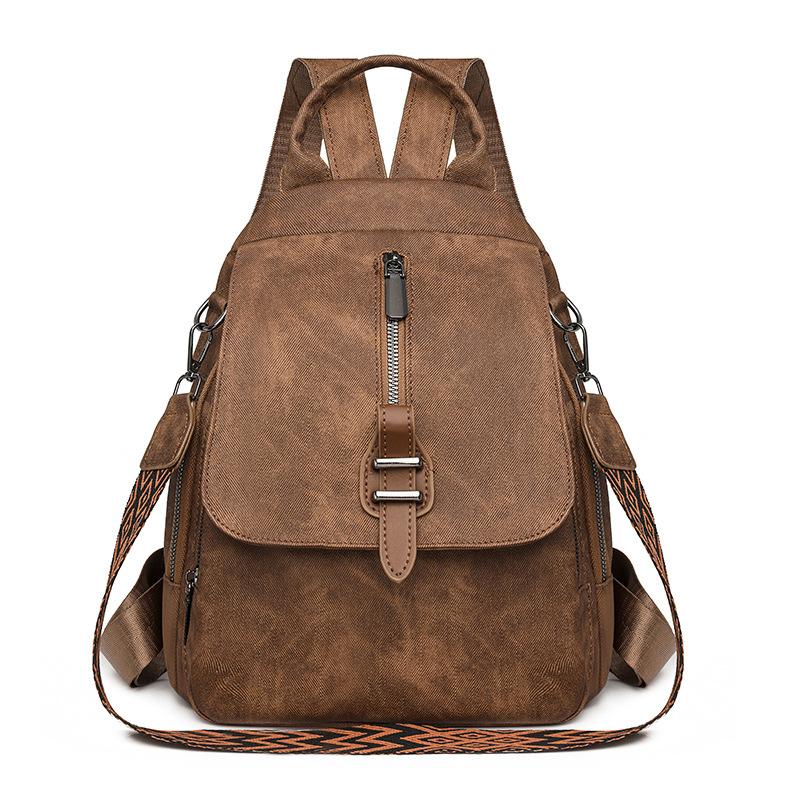 

Женский рюкзак большой вместимости многофункциональная сумка через плечо рюкзак из мягкой кожи сумка кроссбоди коричневый