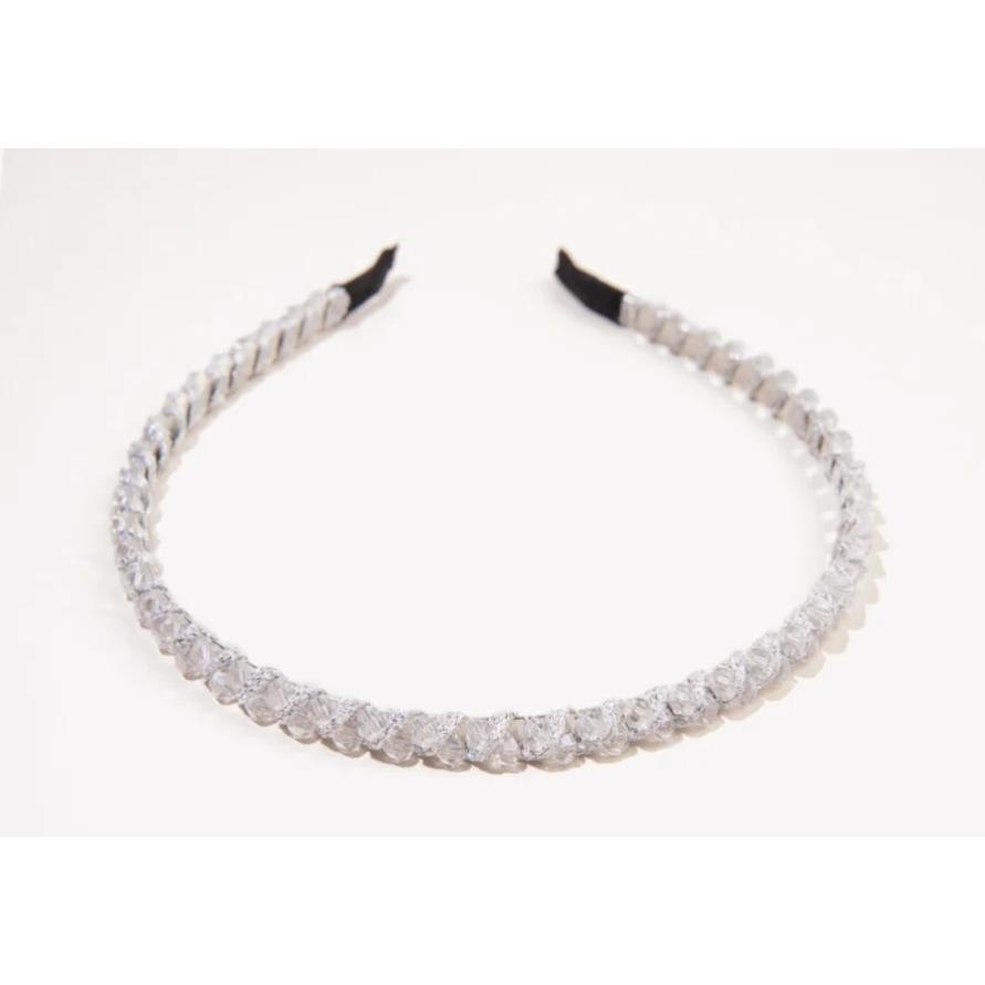 Fashion Crystal Bezel Headwear Women Beaded Headband Girls Vintage Hair Bands Hairband Hoop for Wedding Party Hair Accessories