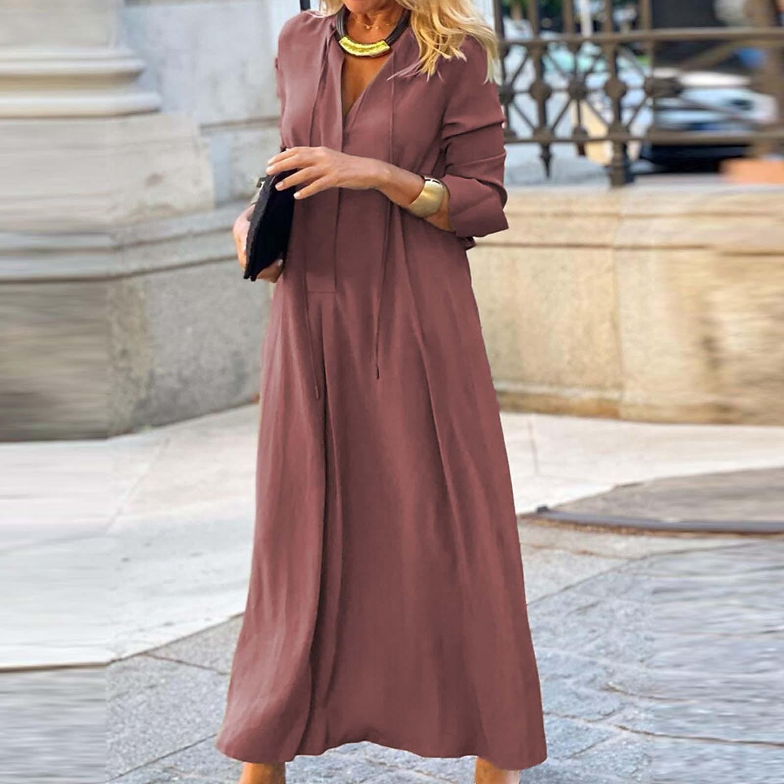 

Женское модное французское платье с v-образным вырезом, вечернее платье, шифоновое однотонное платье L красный