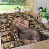 Golden Hair Dream Carpet Rug Soft Washable Antislip Home Living Room Sofa Mats Personalized Christmas Rug