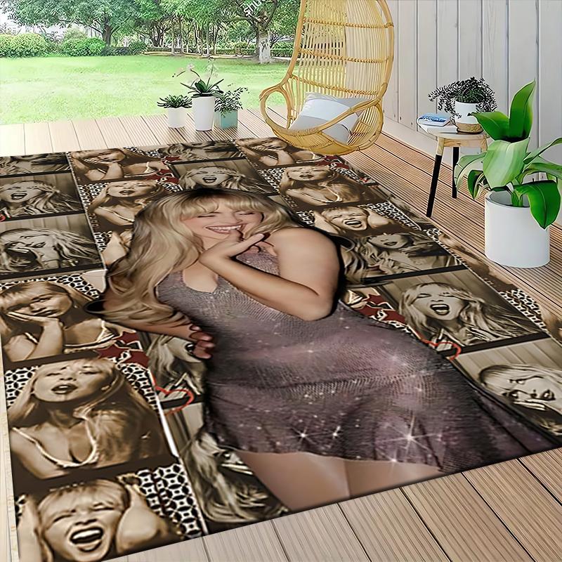 Golden Hair Dream Carpet Rug Soft Washable Antislip Home Living Room Sofa Mats Personalized Christmas Rug