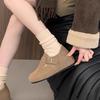 Women's Large Size Soft Sole Winter Warm Fur One Snow Boots Padded Lined Ankle Boots Anti-slip Hiking Casual Sports Cotton Boots