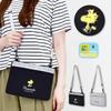 Marimo Craft SPZ-3974 Shoulder Bag, Sacoche, 2-Room, Sorting, Snoopy, Black, Woodstock