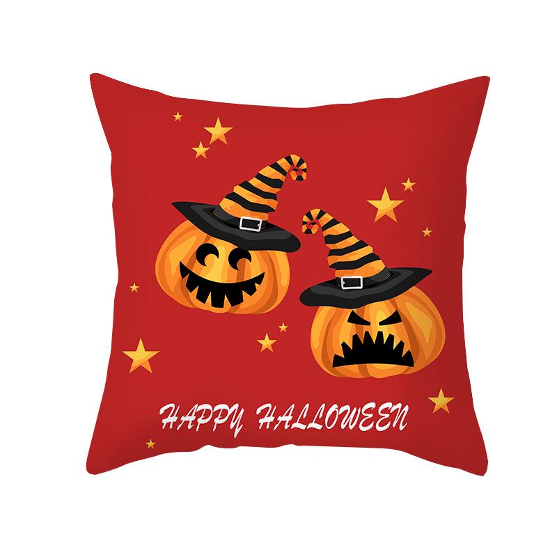 New Nordic Halloween Throw Pillow Cover Black Letter Print Sofa Cushion Cover Cushion Cover Home