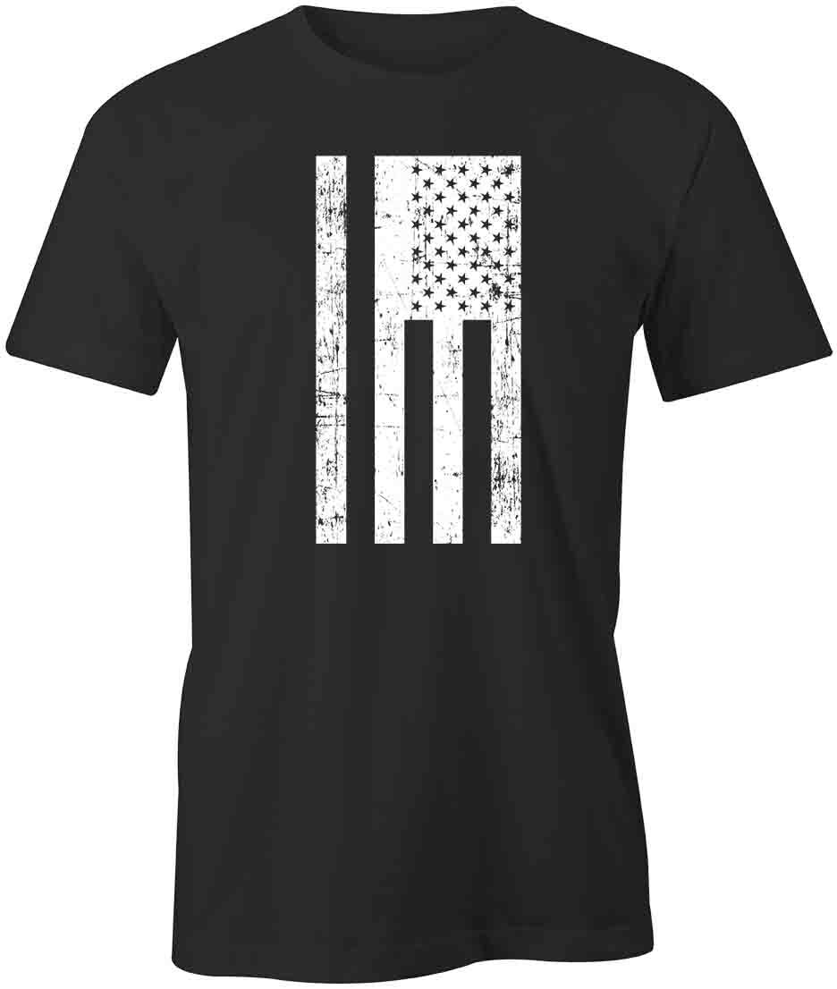 AMERICAN FLAG GRUNGE TShirt Tee Short-Sleeved Cotton CLOTHING S1BSA468 M