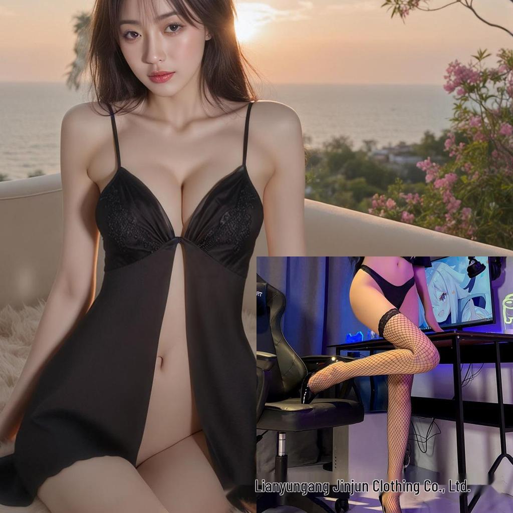 French Allure Ice Silk Satin Lingerie Set: Flirtatious Quick-Release Robe