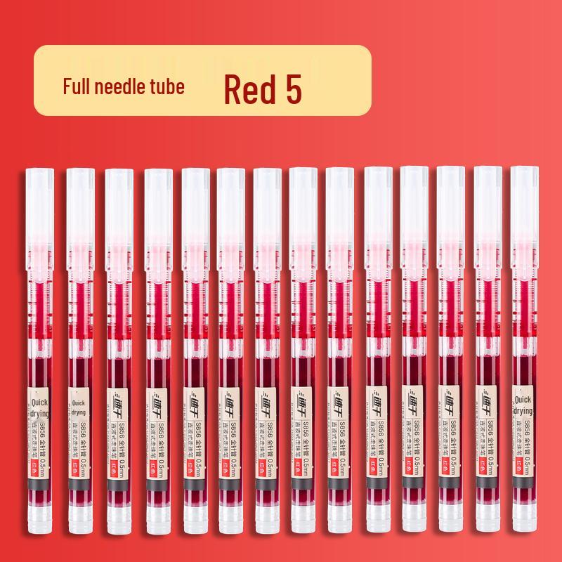 Student Special Red Gel Pen: Push-Type Correcting Pen for Homework & Signatures