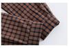 2026 Pure Cotton Plaid Cardigan for Middle-aged & Elderly Women - Long Sleeve, Mom & Grandma Style