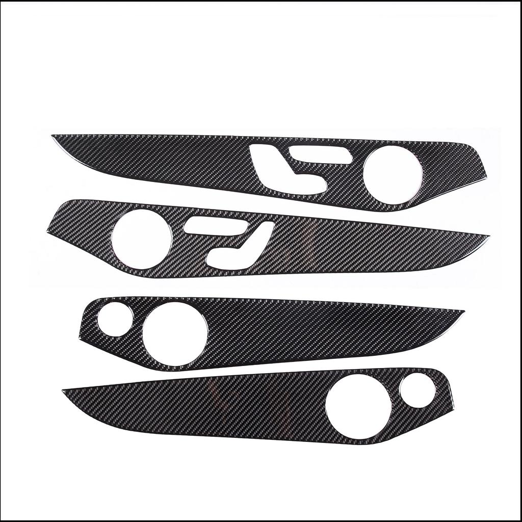For Mercedes-Benz C-Class GLC W205 C180 2014-2020 Car Interior Doors Decoration Panel Cover Trim Soft Carbon Fiber Accessories