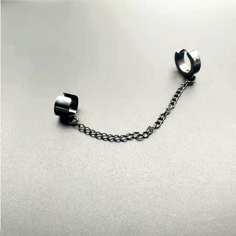 1 Pcs Stainless Steel Painless Ear Clip Earrings for Men Women, Punk Silver Color Non Piercing Fake Earrings Jewelry Gifts