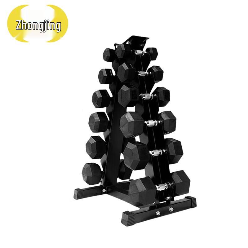 Zhongjing Hex Dumbbell Set with Storage Rack