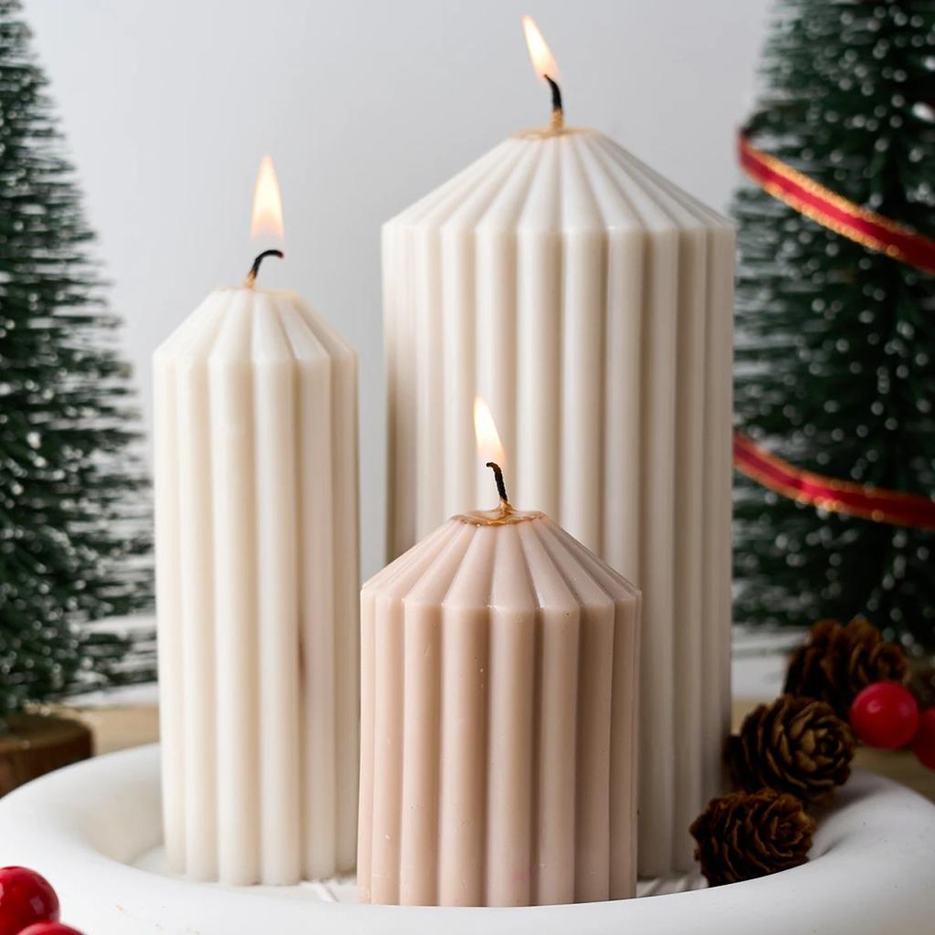 Simply Style Cylindrical Candle Silicone Mold DIY Aromath Candles Soap Making Resin Mold 3D Plaster Craft Home Decor Supplies