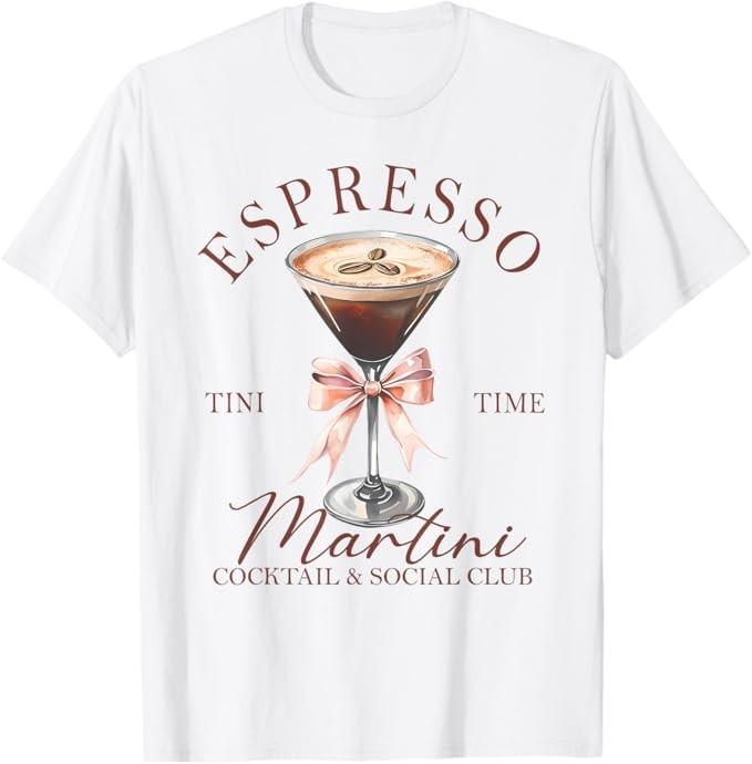 Womens Espresso Martini Social Club Drinking Cocktail T-Shirt S разноцветный