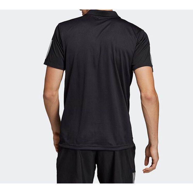 Adidas Club 3-Stripe Polo Shirt Men Tops Black DU0848