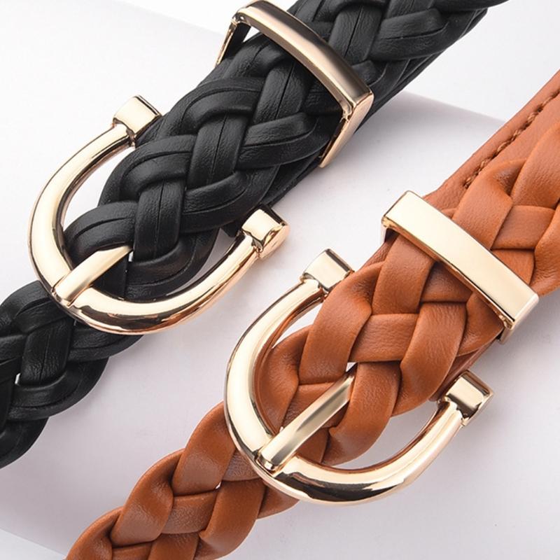Braided Traditional Waist Chain Belt for Women Prom Banquet Club Party Hot Girl Simple Elegant Woven Belt