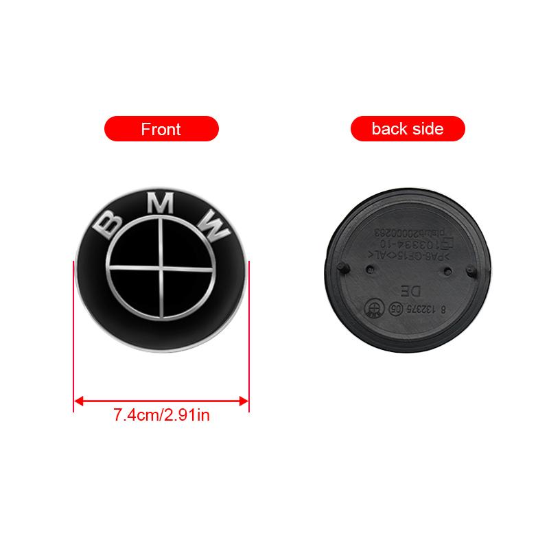 1/4/7Pc 82mm 74mm 45mm Car Front Rear Logo Wheel Hub Center Cover Steering Wheel Center Stickers For BMW E90 E46 F10 F30 E87 F20