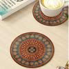 4 Pezzi Sottopentola Rotondi Stile Boho Sottobicchieri Isolanti Termici Sottobicchieri Tappetini per Tazze da Caffè Tavolo da Pranzo