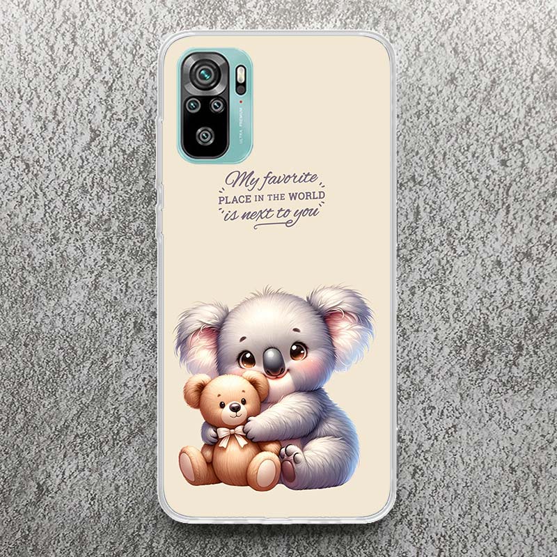Koala Kawaii Cute Animal Print Soft Case for Xiaomi Redmi Note 14 13 12S 11S Phone Shell 10 Pro Plus 11E 11T 12 11 10S 5G Cover