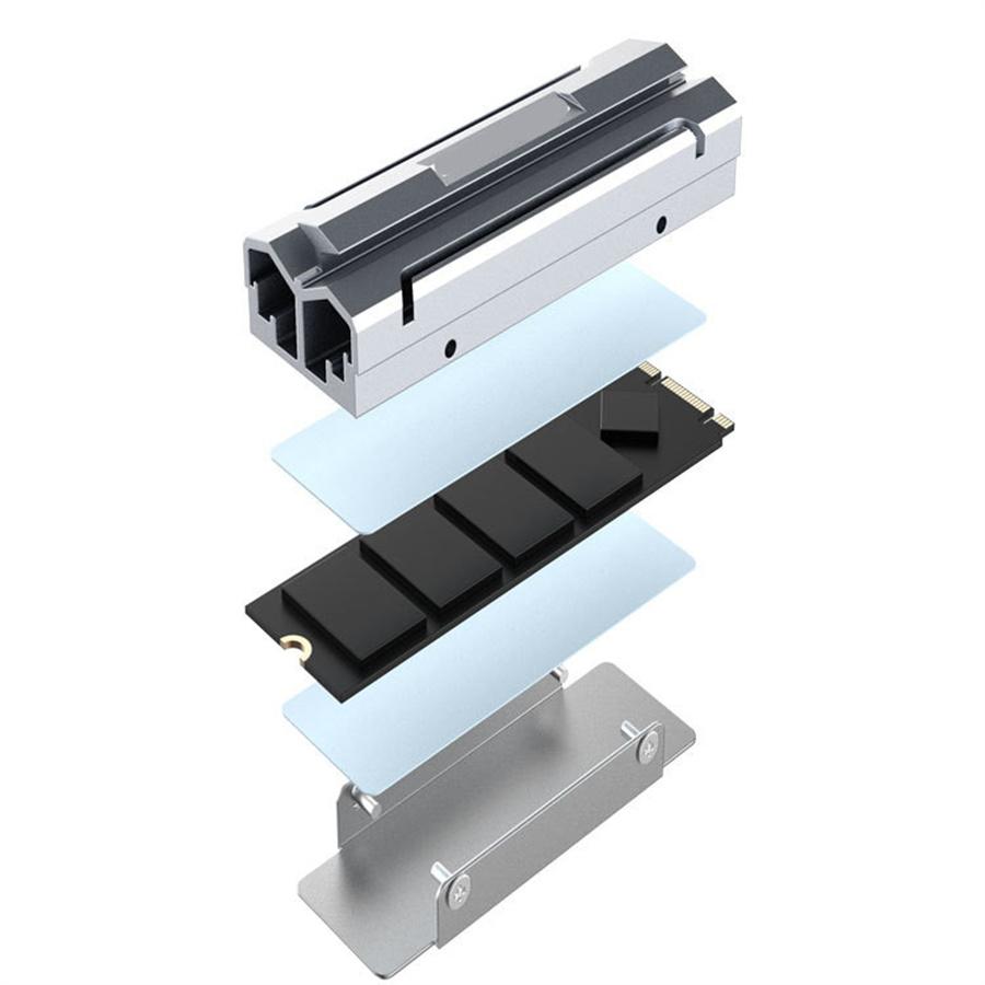 M.2 2280 NVMe SSD Cooling Heat Sink Pad Aluminum Solid State Drive Radiator Pad